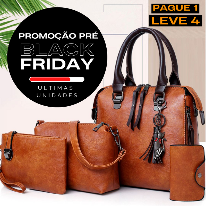 Bolsa Nature de Couro (Compre 1 leve 4) - Black Friday - FRETE GRÁTIS