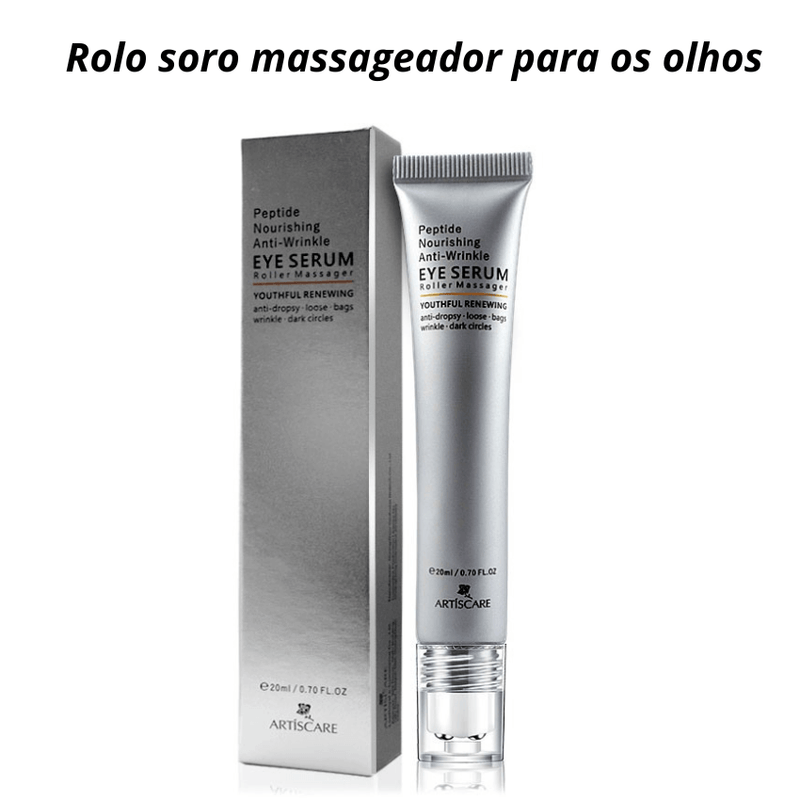 Combo Gold - Sérum Essência 24K + Creme para os olhos + Rolo massageador anti rugas (BRINDE)