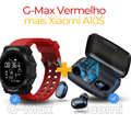 Combo Smartwatch G-Max Sports à Prova D'água Mais Fone de Ouvido A-10S Xiaomi Bluetooth Estéreo